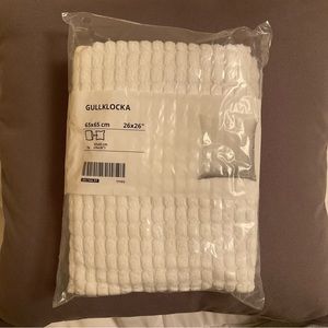 4 NWT WHITE IKEA GULLKLOCKA 26x26 pillow cover soft chenille discontinued EURO